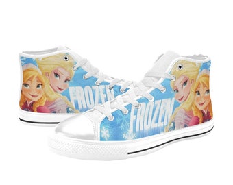 Zapatillas de lona de caña alta Frozen personalizadas