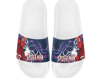 SPIDERMAN Custom Slide Sandals Unisex For Boyfriend or Girlfriend Gift, Birthday Gift, and Others