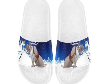 OLAF Custom Slide Sandals Unisex For Boyfriend or Girlfriend Gift, Birthday Gift, and Others