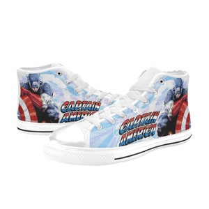 Captain America High Top Canvas Shoes Custom Sneakers