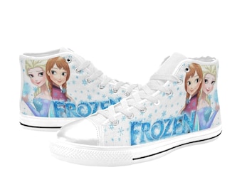 Zapatillas de lona de caña alta Frozen personalizadas