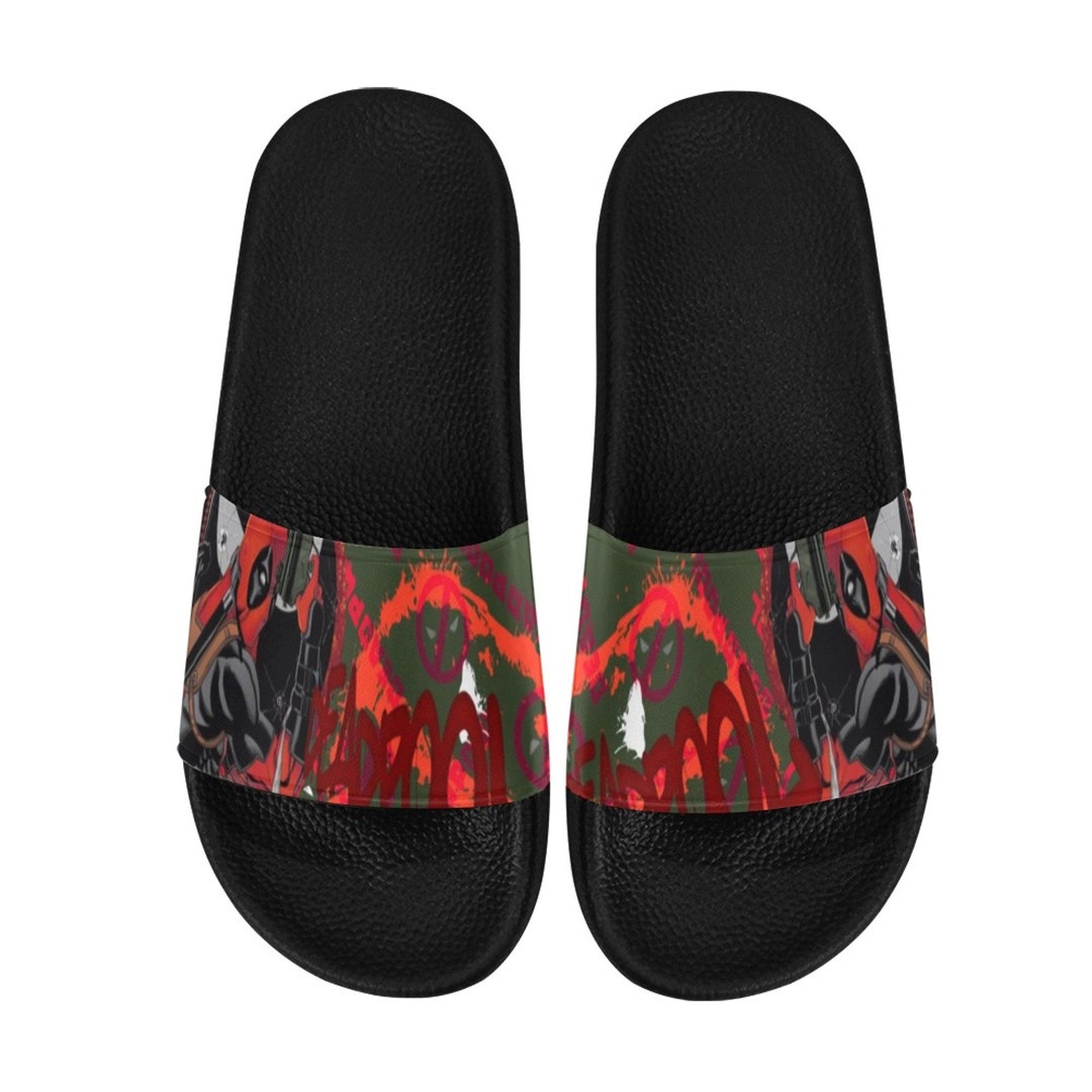 Deadpool Custom Slide Sandals Unisex for Boyfriend or Girlfriend Gift ...