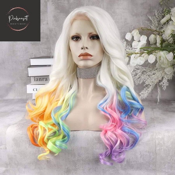 Rainbow Wig Etsy