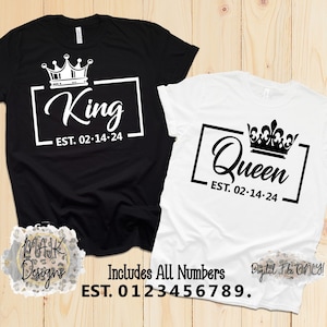Roi et reine SVG / mariage SVG / Mr et Mme svg / anniversaire svg / lune de miel svg / mariée et marié svg / mari svg / épouse svg