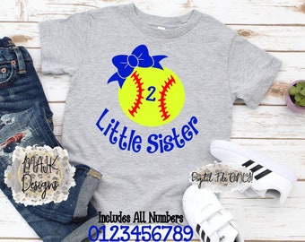 Softball Sister SVG / Softball SVG / Softball Little Sister SVG / Softball Big Sister svg / Softball Sister Shirt svg / Customizable