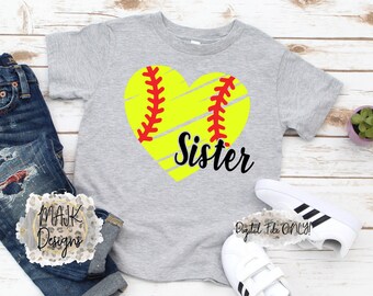 Softball Sister SVG / Softball SVG / Softball Little Sister SVG / Softball Big Sister svg / Softball Sister Shirt svg / Cute Softball sister