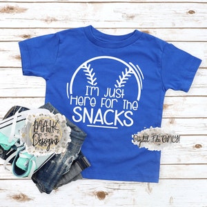 I&#39;m Just Here For The Snacks SVG / Baseball Snacks svg / Baseball Brother svg / Baseball Sister SVG / Here For The Snacks SVG