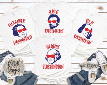 4th Of July SVG / George Sloshington svg / Ben Drankin svg / Abe Drinkin svg / Fourth Of July svg / 4th of July PNG / America svg