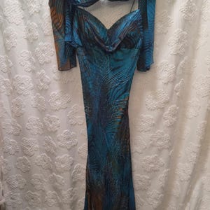blue and copper dress Royal Blue Shade Luxury Pakistani Party Dress in Copper Shade Gharara Style MEDIUM