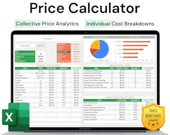 Seguimiento de precios / Calculadora de costos / Plantilla Excel