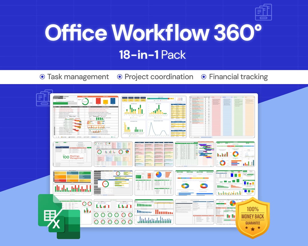 Office Workflow Google Sheets: Project Management & Automation (18 ...