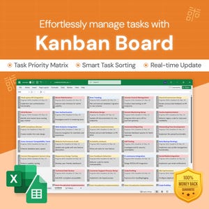 Kanban Board: Task Priority Matrix | Excel Tool