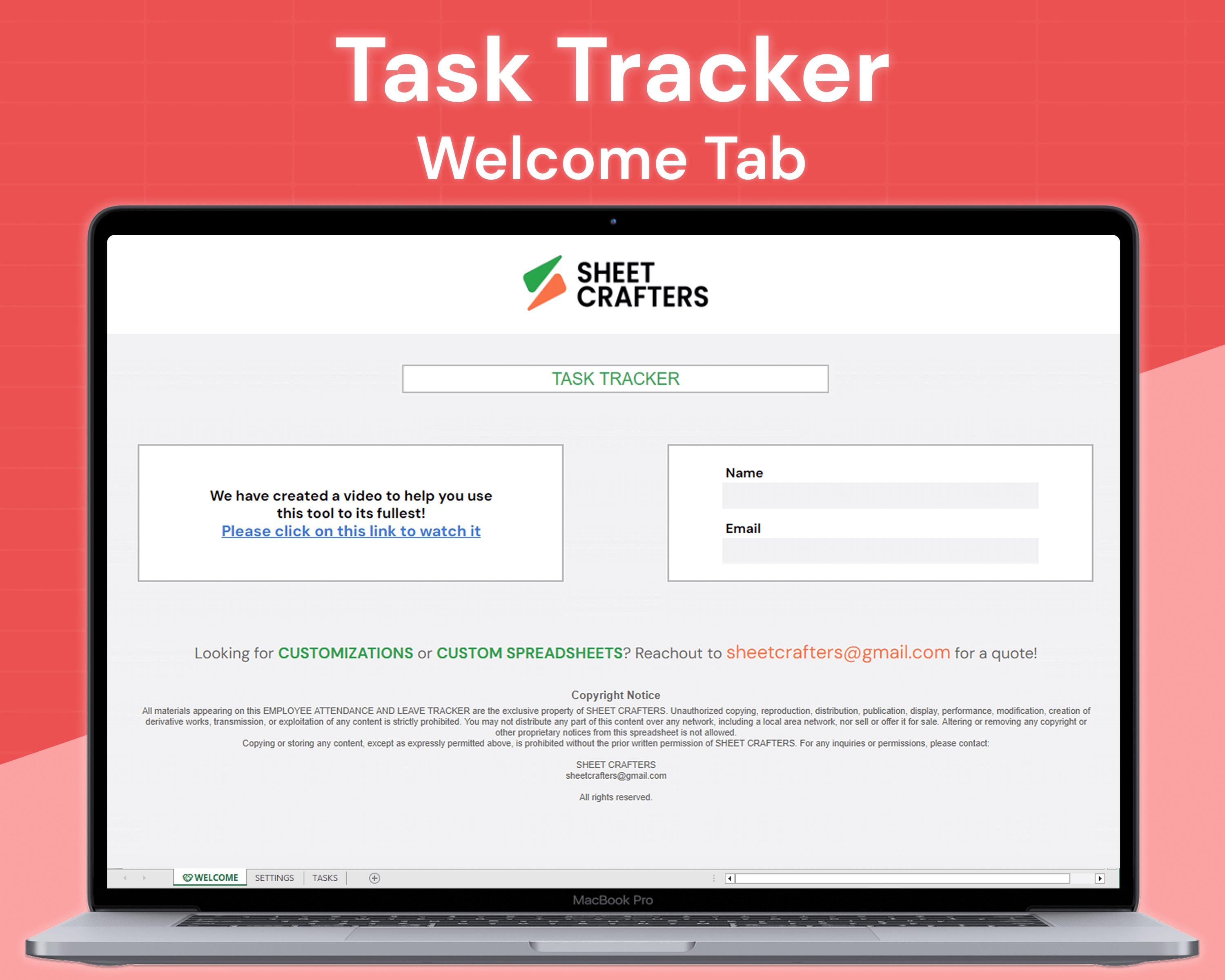 Task Tracker | Excel Template - Etsy