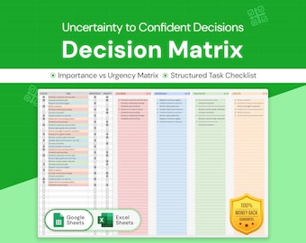 Decision Matrix: Task Priority Tracker for Google Sheets