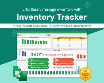 Inventory Tracker | Stock Monitor | Product Ledger | Google Sheet Template
