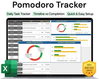 Task Tracker Excel Template - Etsy