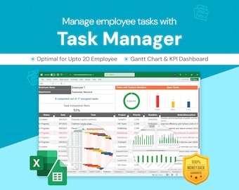 Task Manager: Employee To-Do Tracking | Excel Template