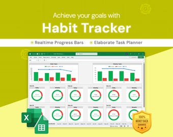 Habit Tracker 2025 | Daily Task Manager | Excel Tool