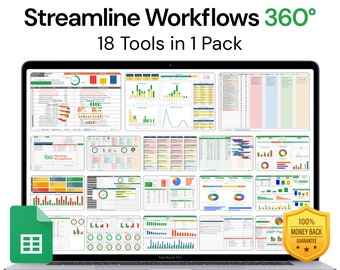 Streamline Office Workflows | 18 Tools in 1 Pack | Perfect Management and Automation | Google Sheets