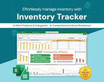 Inventory Tracker Excel | Stock Management Template