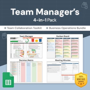 Team Manager&#39;s 4in1 Pack: Comprehensive Workflow Suite | Google Sheet Tools