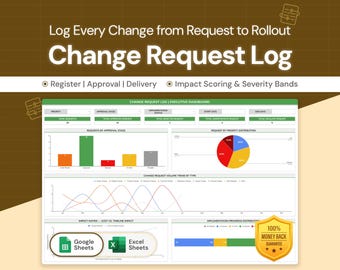 Change Request Log | Impact Assessment & Approval Workflow | Google Sheets Template