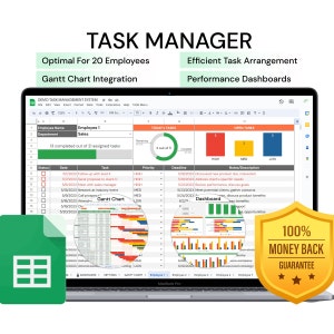 Task Manager: Employee To-Do Tracking | Google Sheets Template