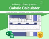 Calorie Calculator |  Weight Loss Calculator | Excel Version