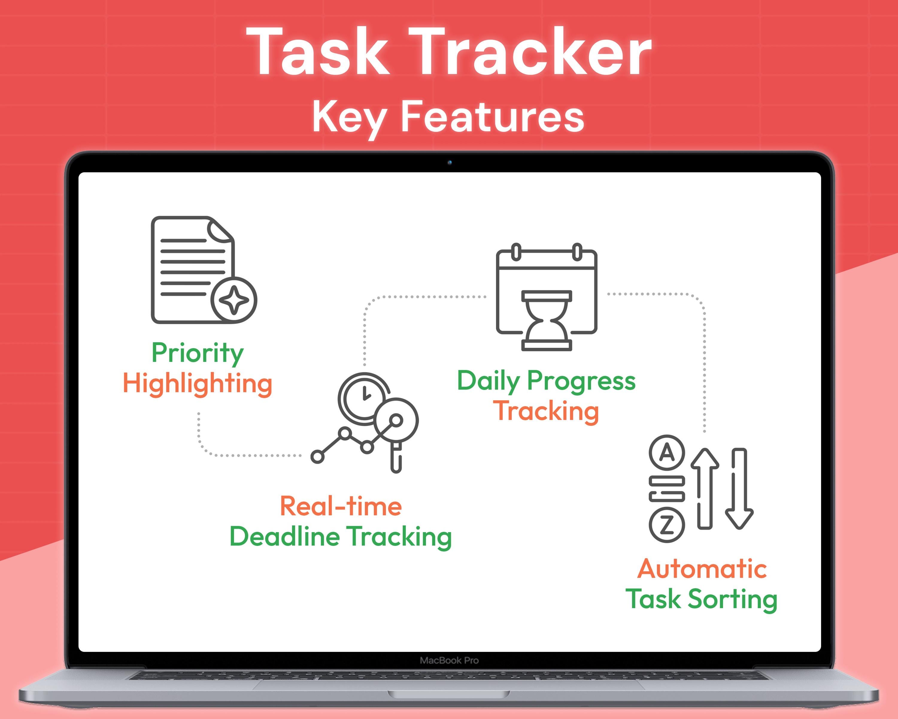 Task Tracker | Google Sheet Template - Etsy