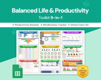 Balanced Life and Productivity Toolkit 9in1 Pack