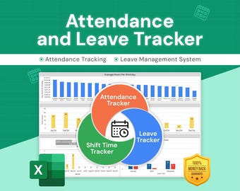 Employee Leave and Attendance Tracker 2025 -2026 | HR Dashboard | Excel Template