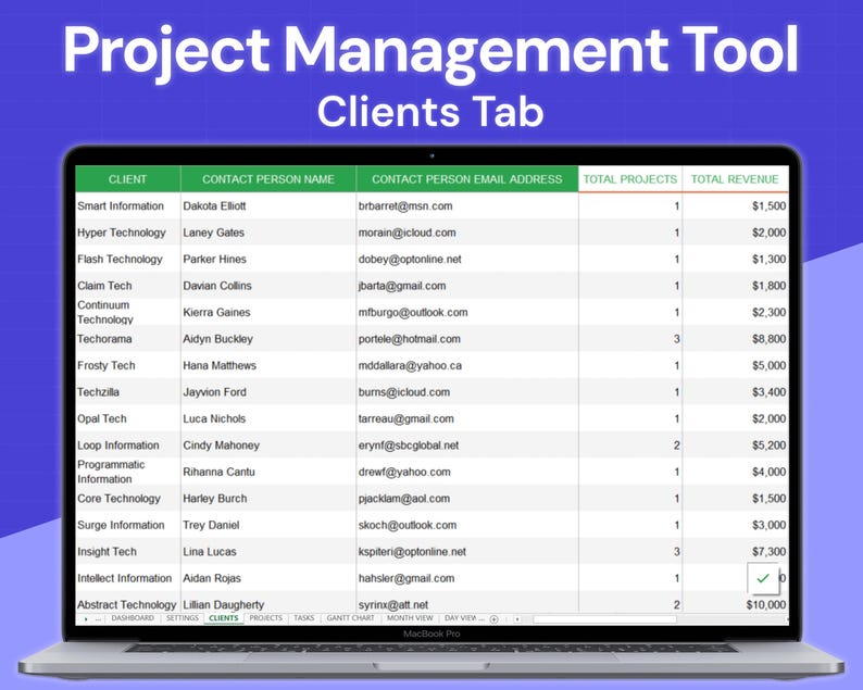 Project Management Tool Excel | Multi Project Tracker - Etsy