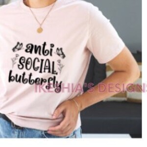 Antisocial Butterfly, digital download, Pdf, SVG, Png, Jpg,