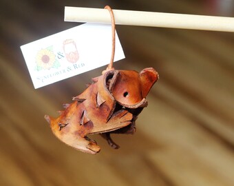 Leather Hedgehog Figurine/Ornament