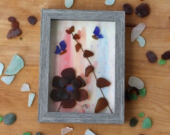 Handmade Sea Glass Painting - For All The Marbles