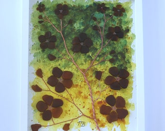 Handmade Sea Glass Painting - Through The Branches
