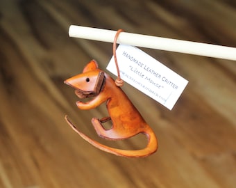 Leather Mouse Figurine/Ornament