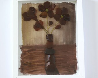 Handmade Sea Glass Art - More Than Sepia