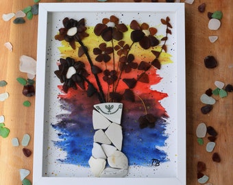 Handmade Sea Glass Painting - Break New Ground