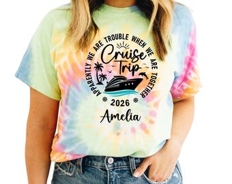 Personalized Tie Dye Cruise Trip 2026 Matching Shirt