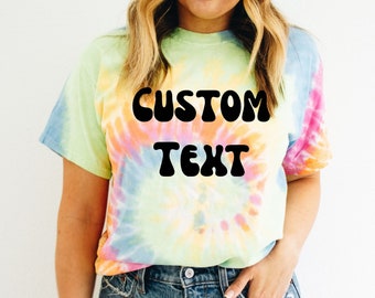 Custom Tie Dye T-Shirt, Summer Birthday Mother Father Friend Gift, Family Reunion Cousin Trip Shirts, Girls Weekend Shirt,  Vacay Mode Shirt