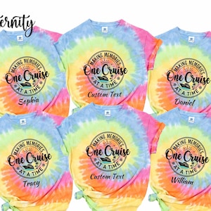 Making Memories One Cruise At A Time Tie Dye Shirts,Marine Life,Cruise Holiday Matching Tshirts,Vacation Vibes,Caribbean Cruise Party