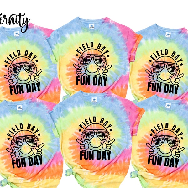 Field Day Fun Day Tie Dye Shirts, End Of School Year T-Shirt, Game Day Shirt, Last Day Of School, Field Trip Squad Shirt, Summer Camp Shirt