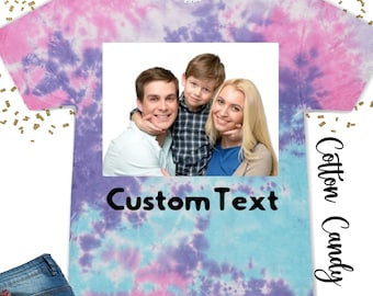 Custom Photo Tie Dye T-Shirt –Personalized Family Portrait