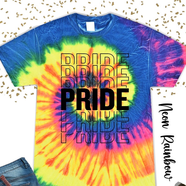 Pride Tie Dye Shirt, LGBT Shirt, Pride Month Gifts Tee Tshirt, Bisexual Gay Lesbian Shirt, Equality Tshirt, Pride Apparel, Rainbow Shirt