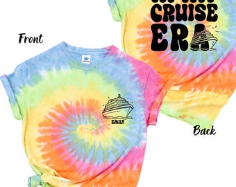 In My Cruise Era Tie Dye Shirt:Personalized Cruise Trip Tee