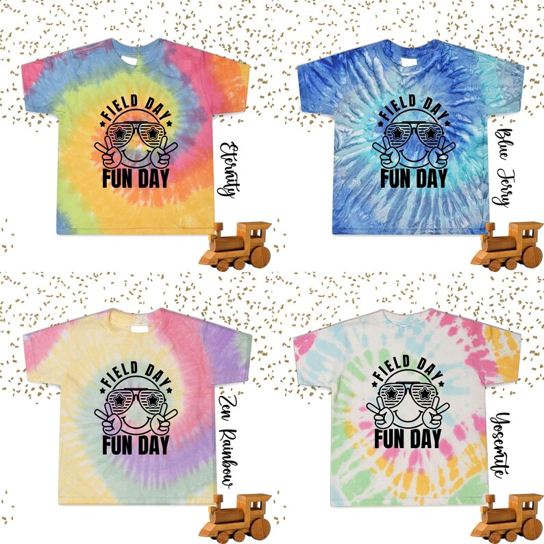 Field Day Fun Day Tie Dye Shirts, End Of School Year T-Shirt, Game Day Shirt, Last Day Of School, Field Trip Squad Shirt, Summer Camp Shirt image 3