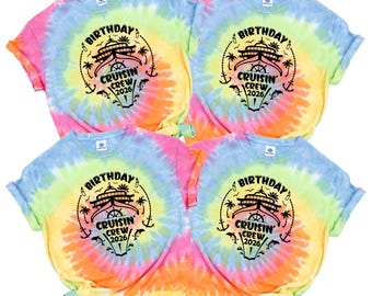 Birthday Cruisin’ Crew 2026 Tie Dye Matching Shirt