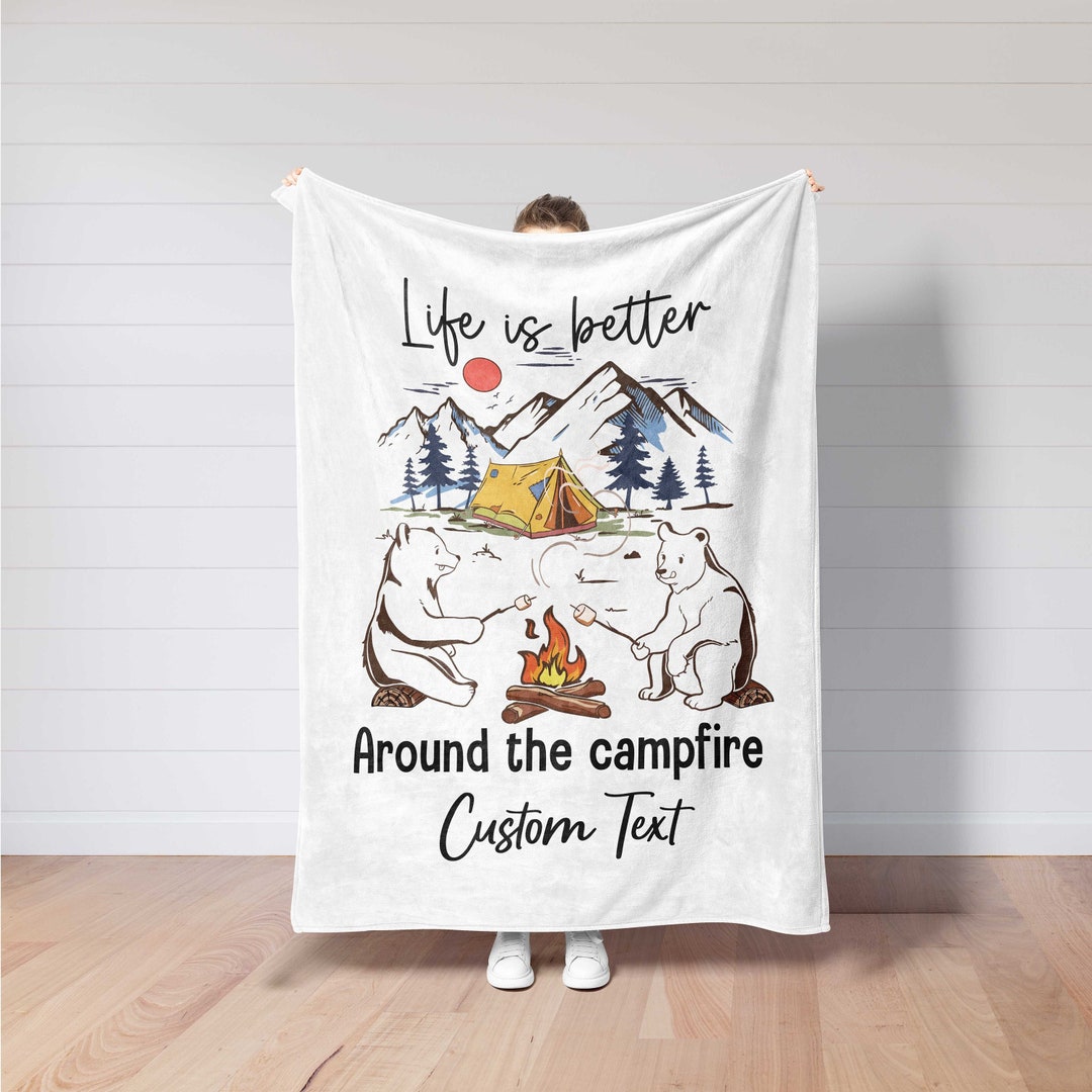 Perosonalized Camping Blanket - Gift for whole family, camping lovers - Happy Camper