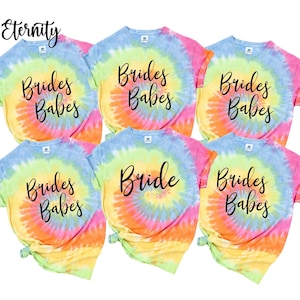 Bridal Party Tie Dye Shirts,Bachelorette Party Shirt,Bride Shirt,Bridesmaid Shirts,Bridal Shower Gift,Maid Of Honor Shirt,Bride Squad Shirts